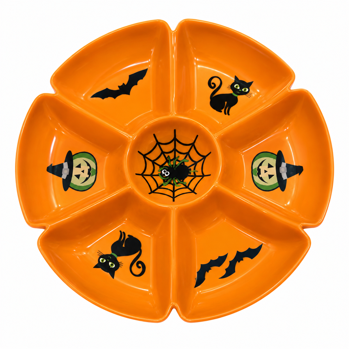 Assiette à compartiments d’Halloween Cook Keen – Ø 29,5 cm, 2 coloris - Orange