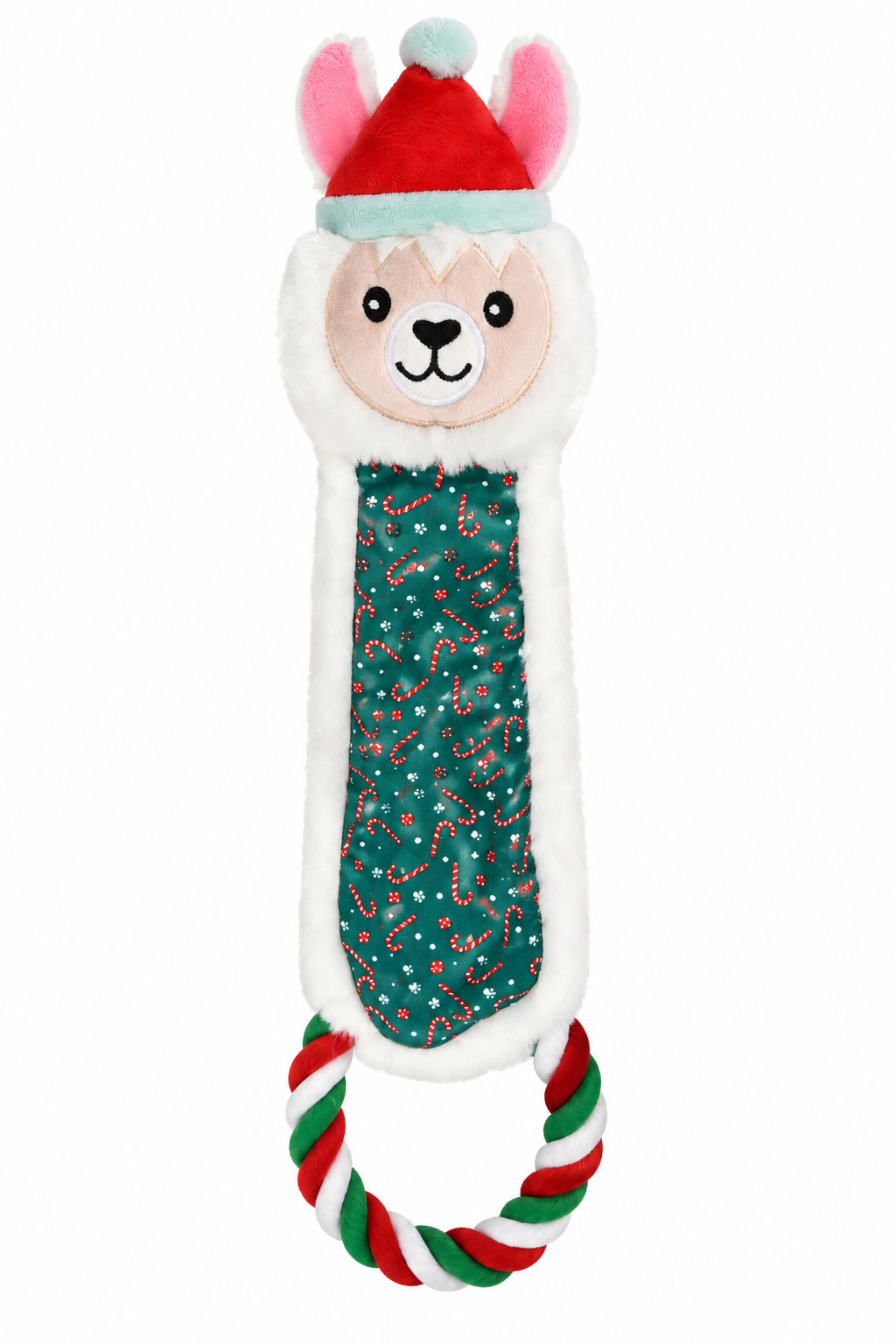 Corde à mordre de Noël pour animaux - Vert