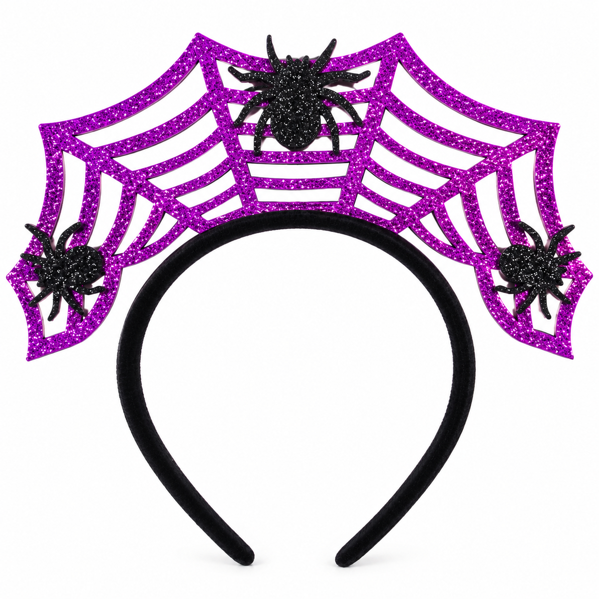 Serre-tête toile d’araignée pour Halloween - Violet