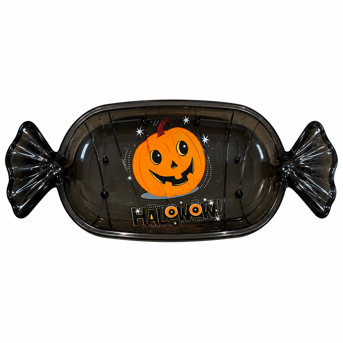 Plateau à bonbons d’Halloween en plastique Cook Keen – 35,3 × 13,5 × H. 3 cm - Noir