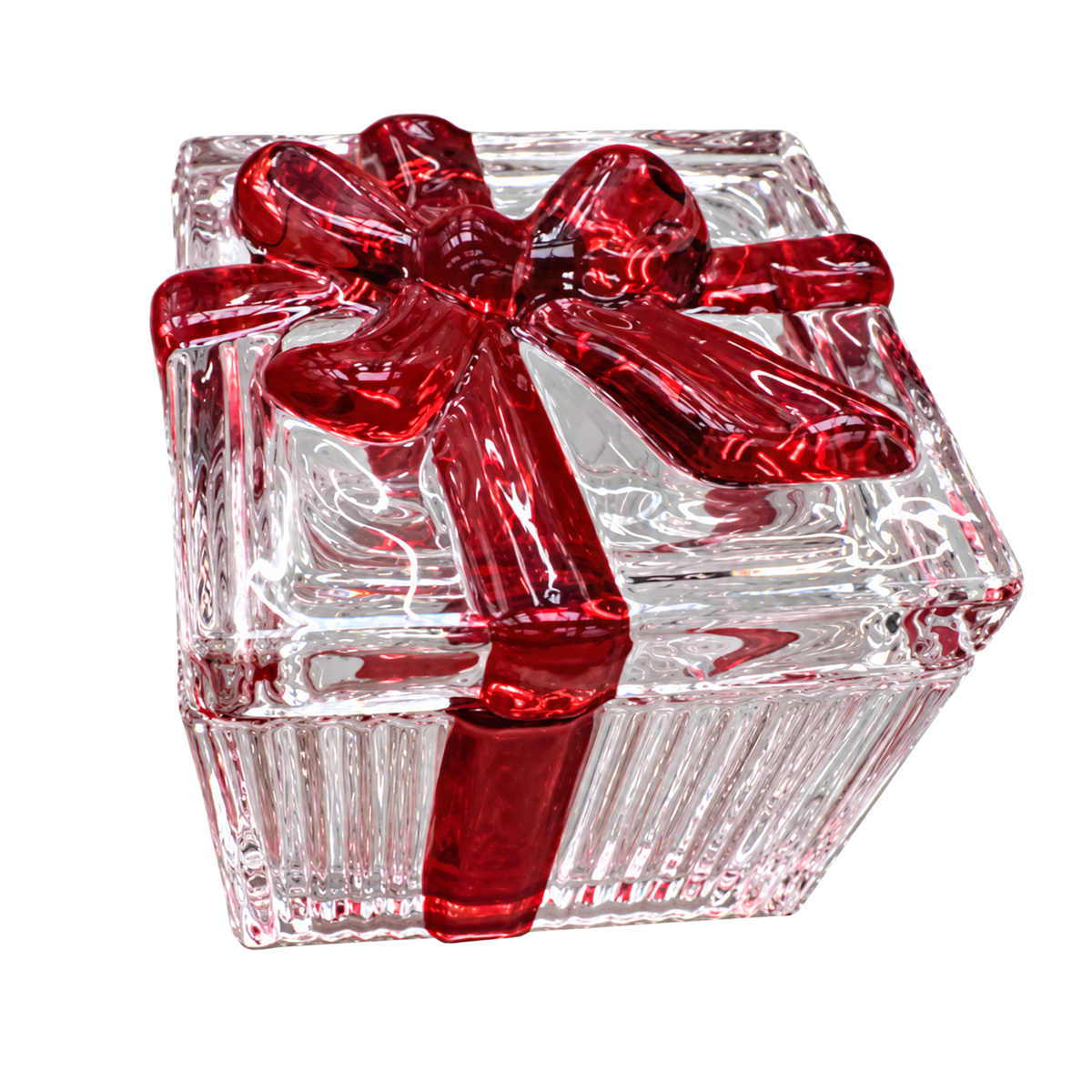 COUPELLE CARREE EN VERRE AVEC COUVERCLE NOEUD 130ML