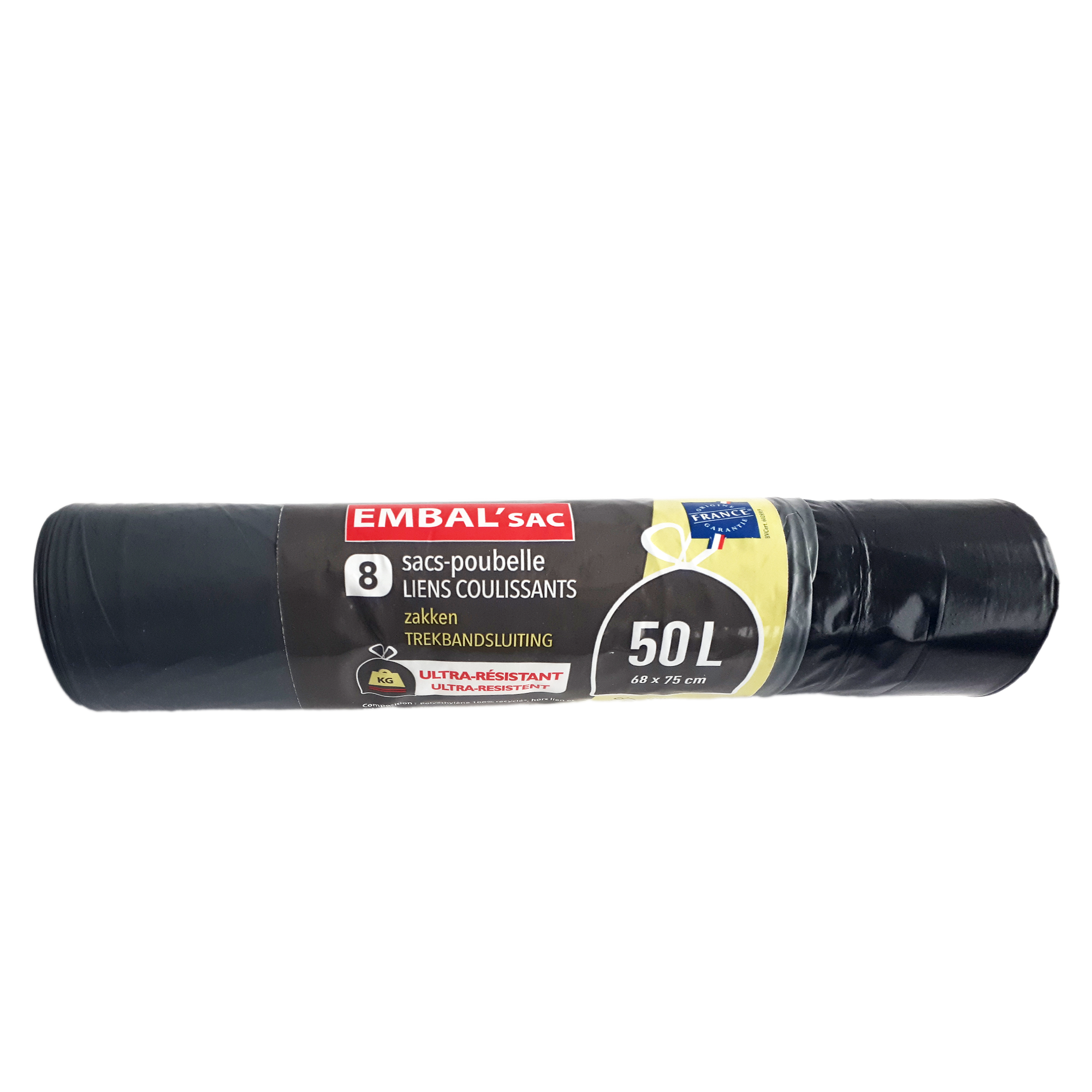 8  sacs poubelle 50L