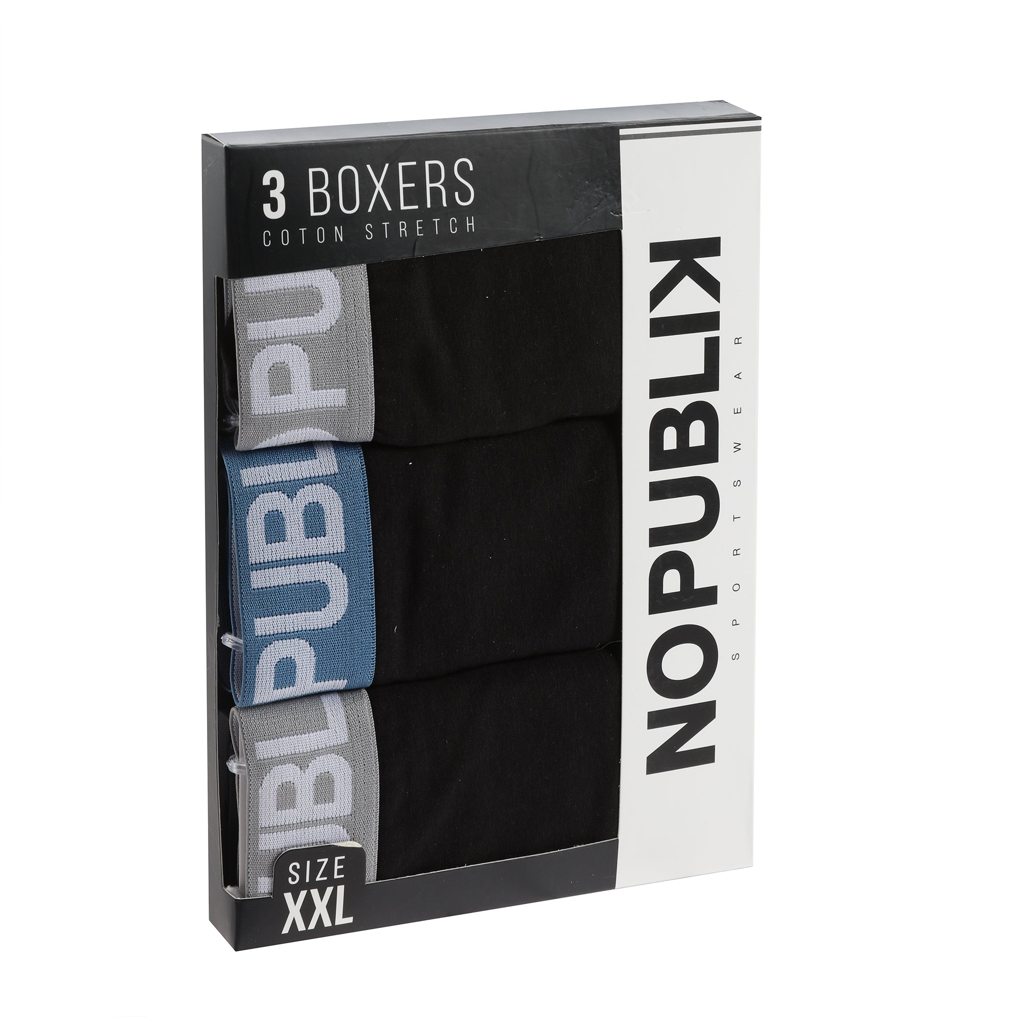 Lot de 3 boxers unis en coton