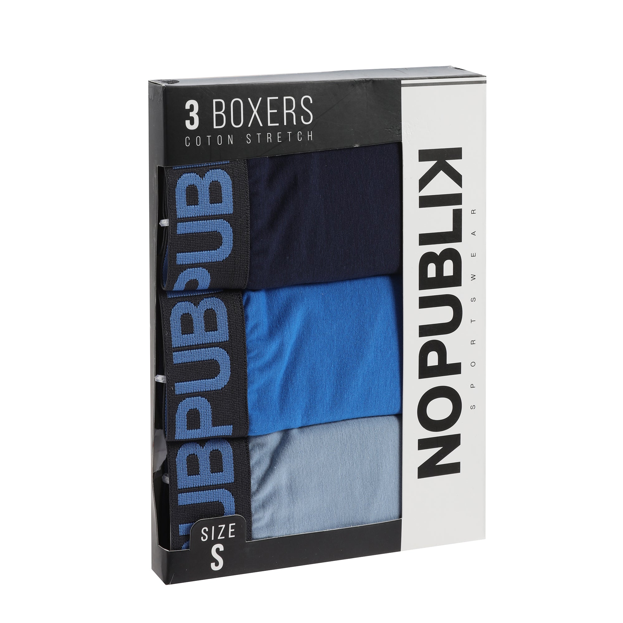 Lot de 3 boxers unis en coton