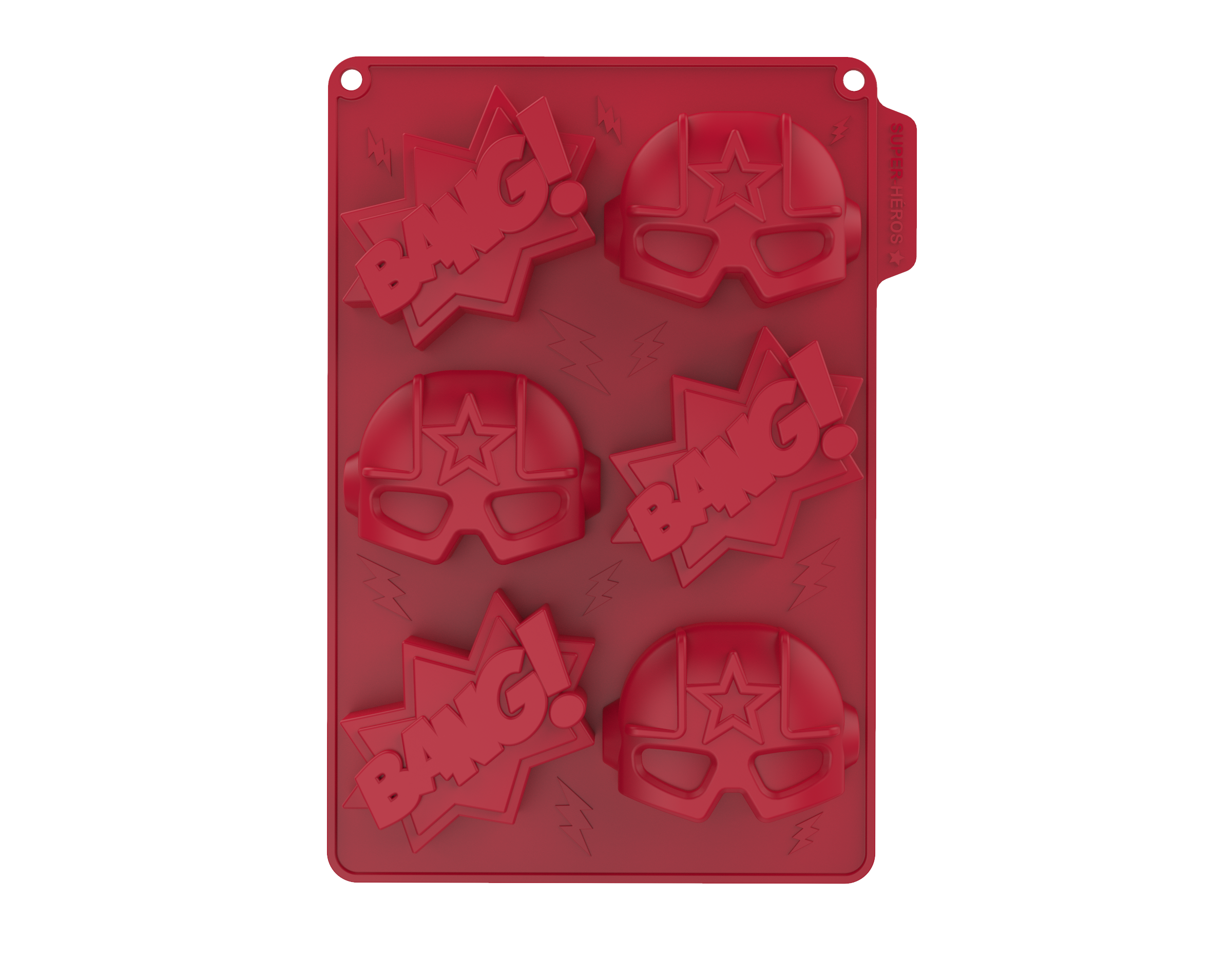 Moule à gâteaux silicone mini super héro rouge