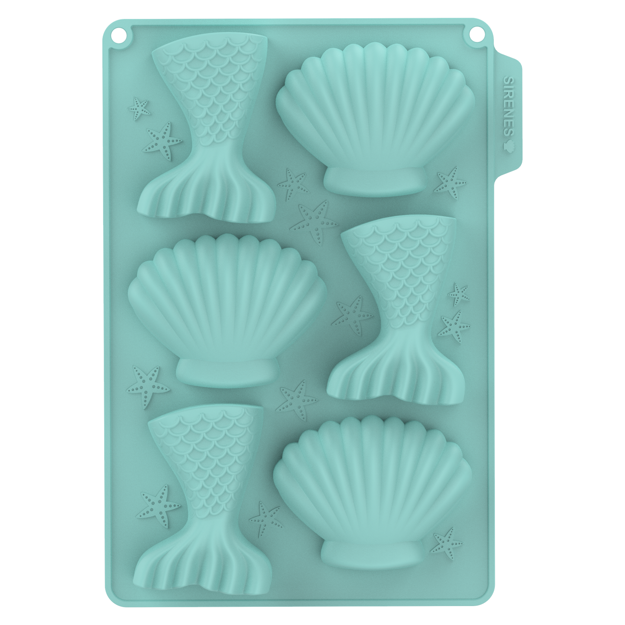 Moule à gâteaux en silicone mini sirène bleu