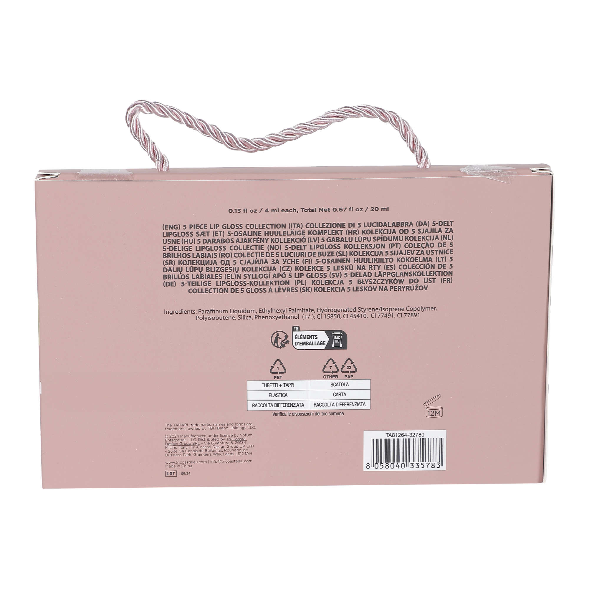 Coffret 5 gloss à lèvres