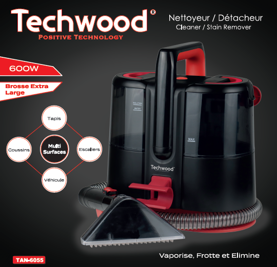 Nettoyeur détacheur 600w - Brosse Extra Large