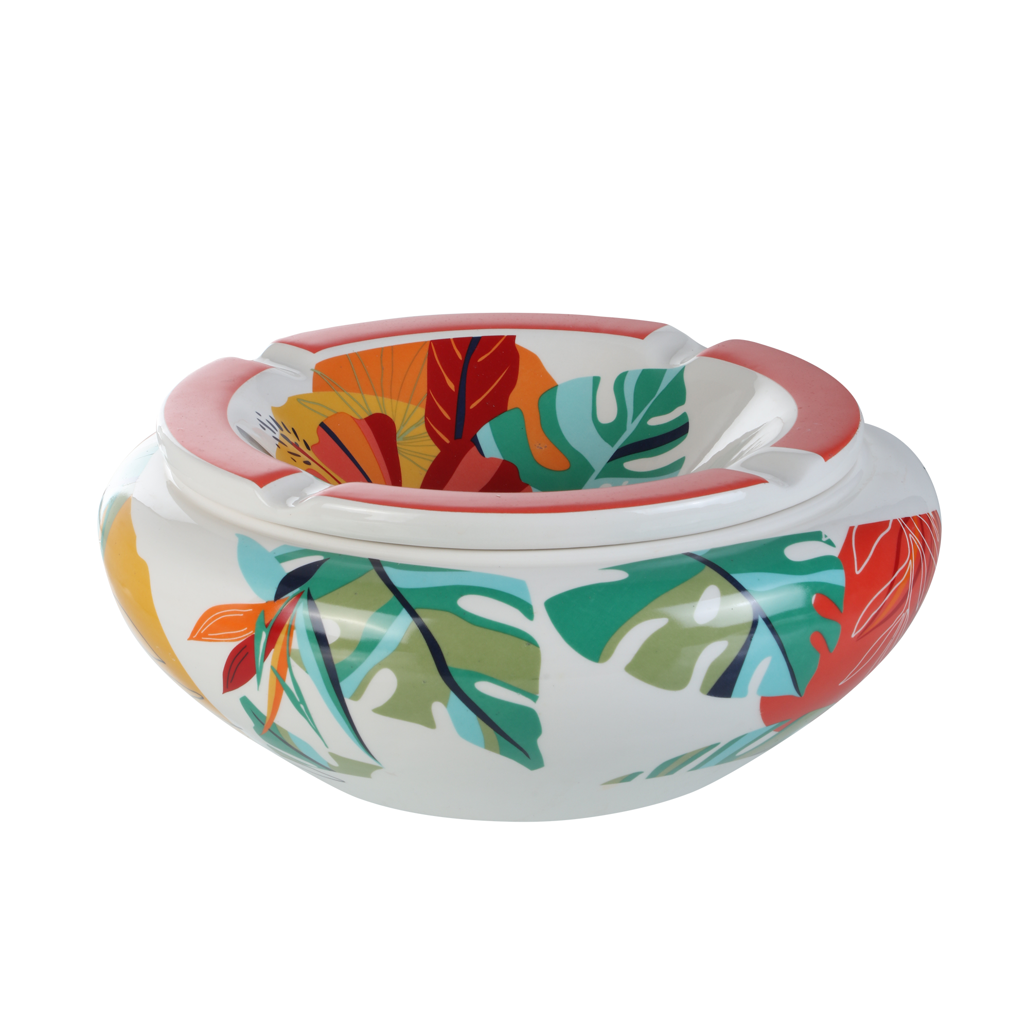 Cendrier floral céramique XXL