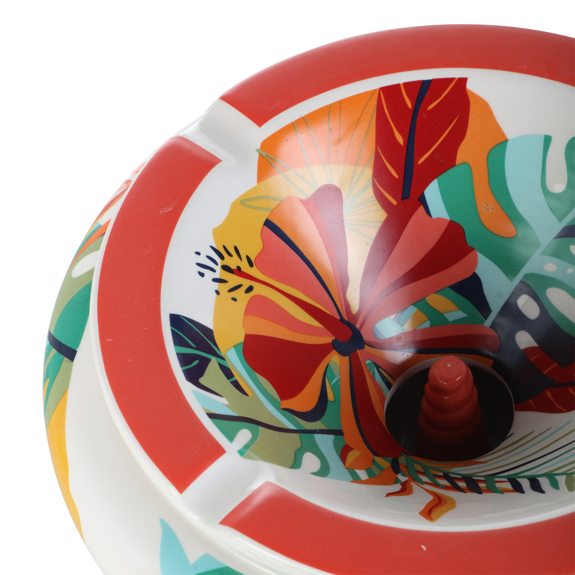 Cendrier floral céramique XXL