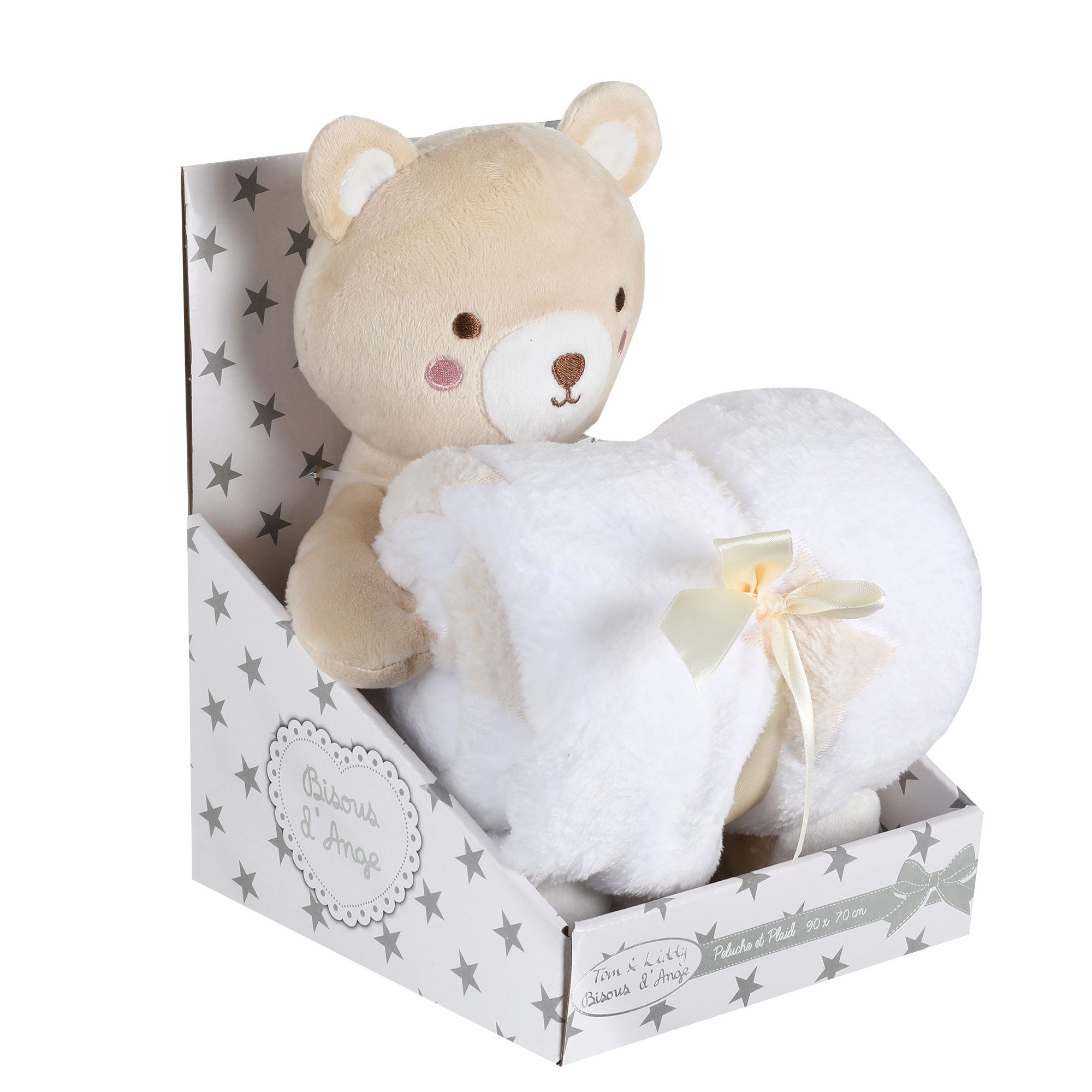 Peluche + plaid - Gris