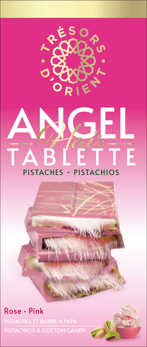 Tablette de chocolat Dubaï pistache et barbe à papa