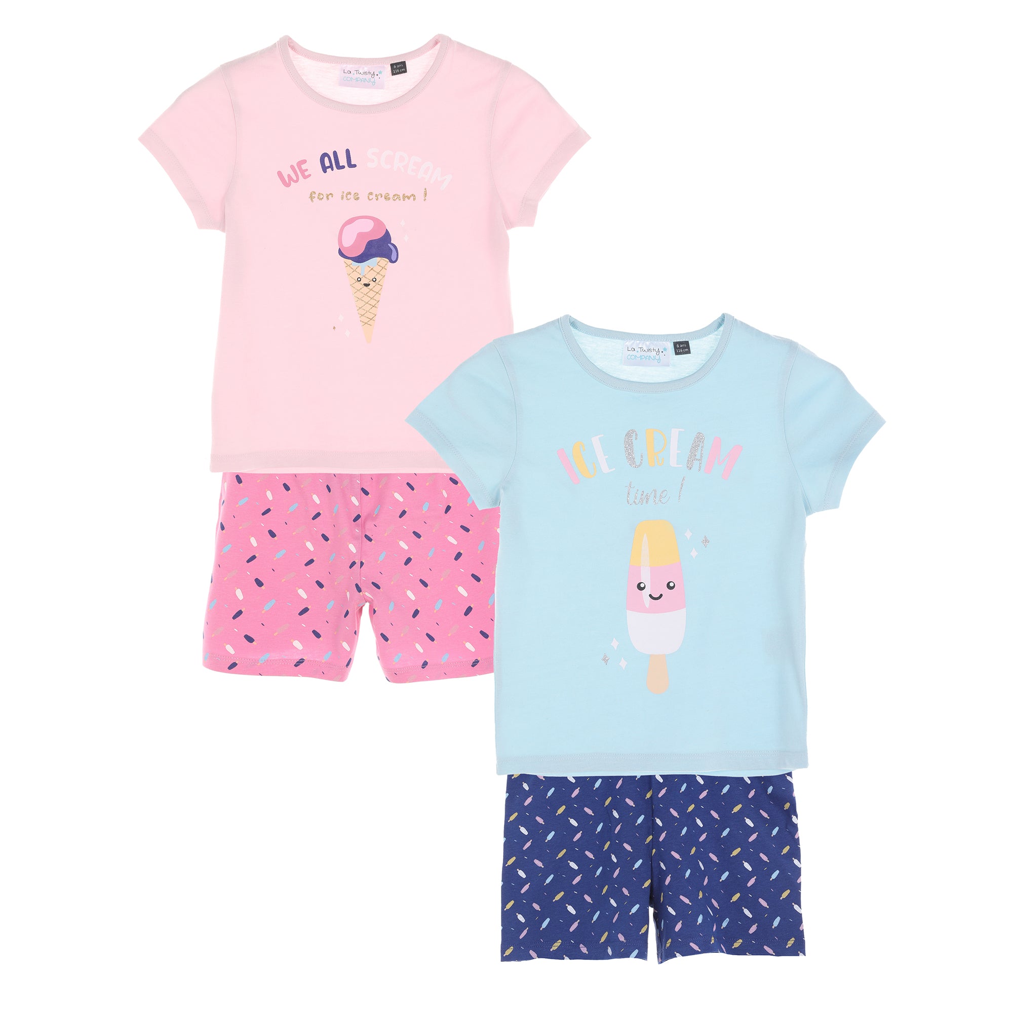Lot de 2 pyjashorts 3/12 ans