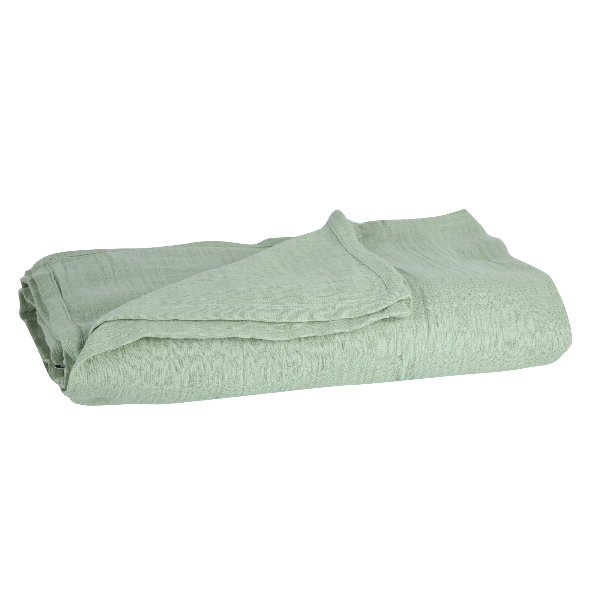 Plaid effet gaze de coton uni  - Vert