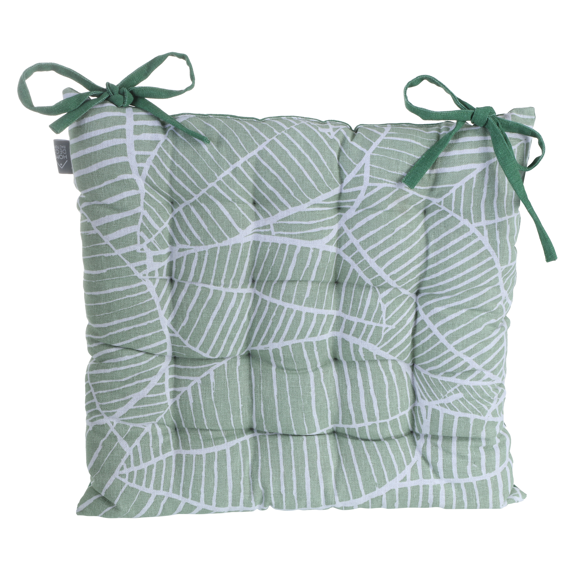 Galette de chaise imprimée 40x40cm  - Vert
