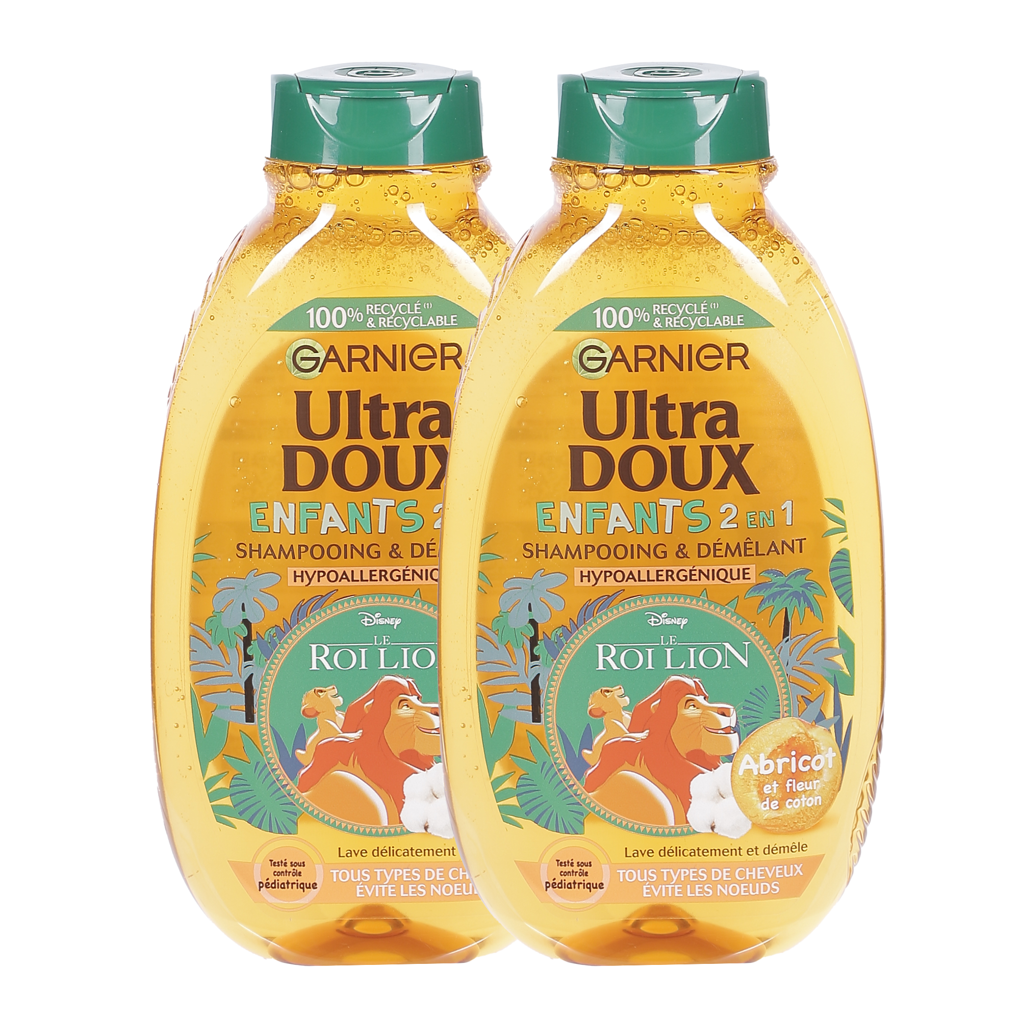 Shampoing 2 en 1 enfant abricot et fleur de coton