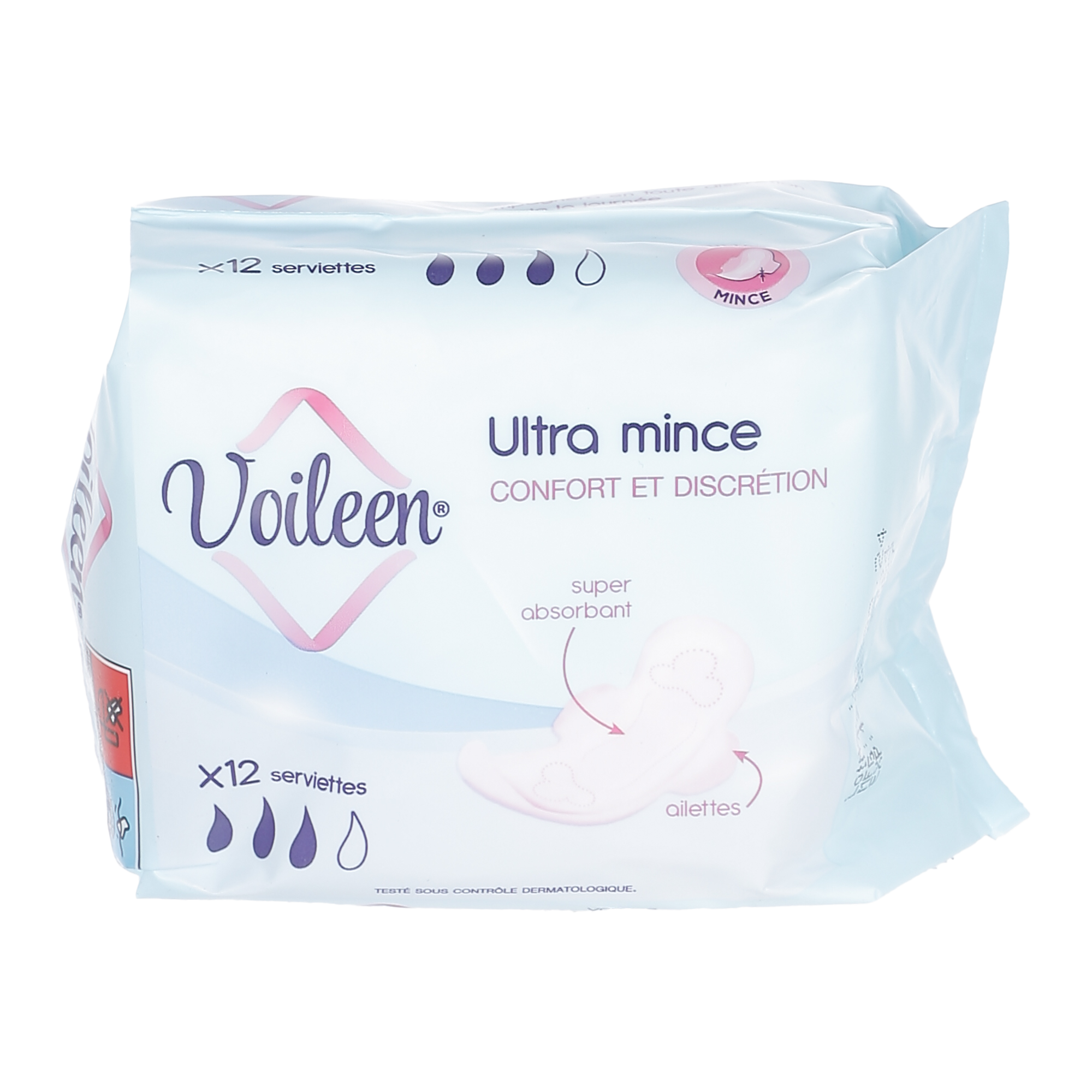 12 serviettes hygiéniques ultra minces jour