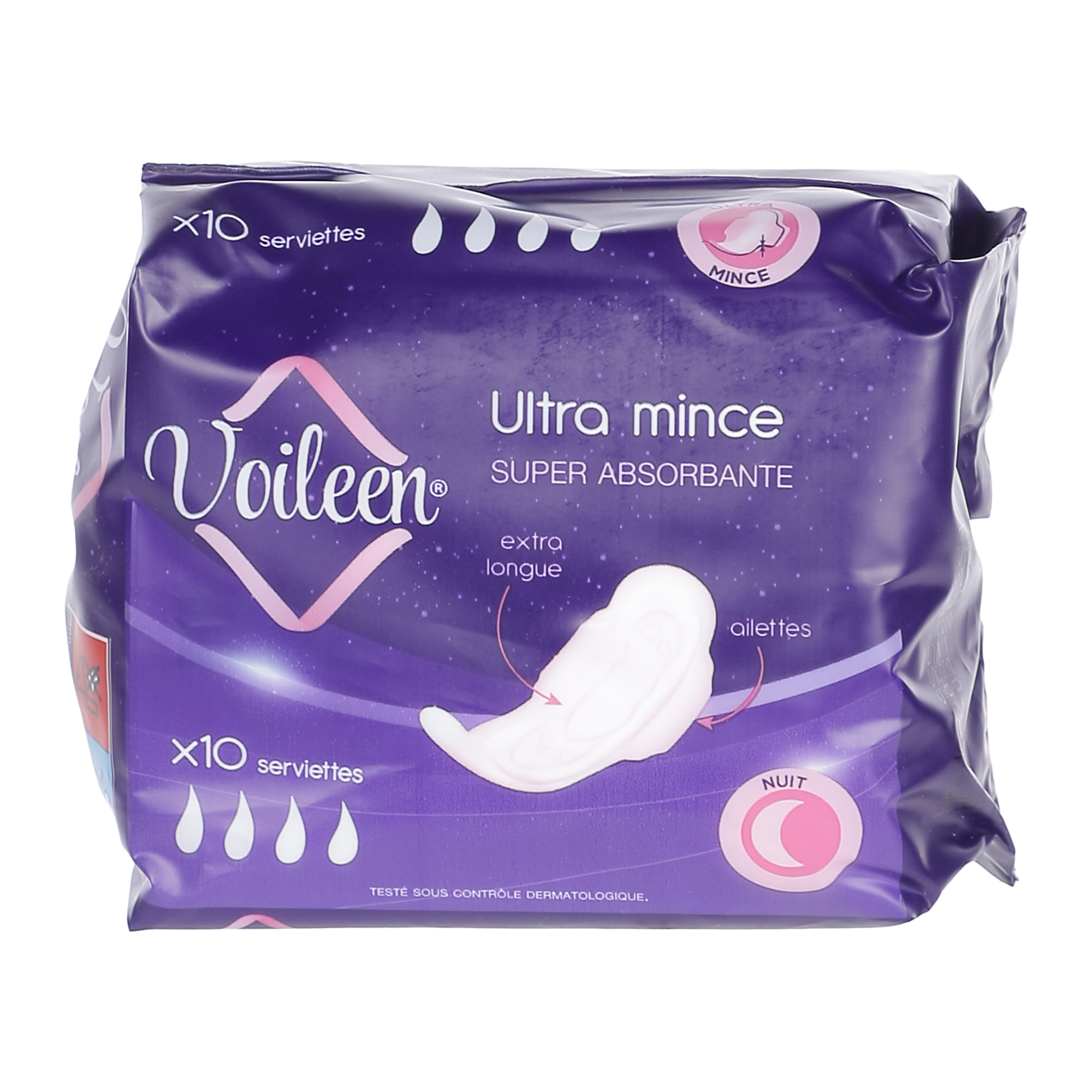 10 serviettes ultra minces nuit