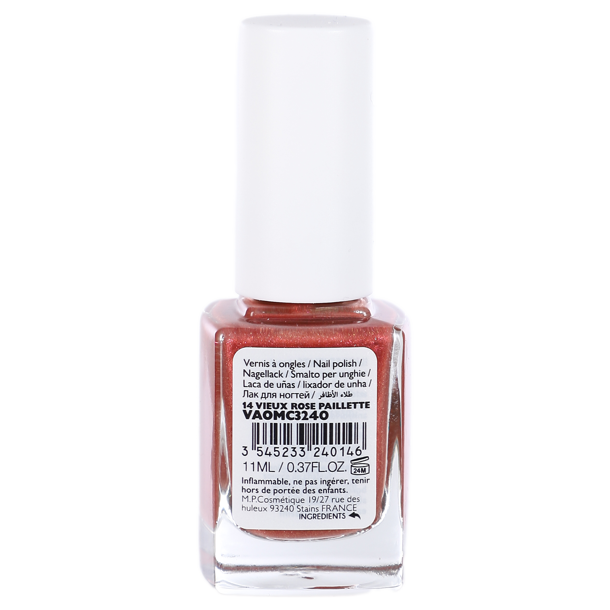 Vernis à ongle vieux rose pailleté