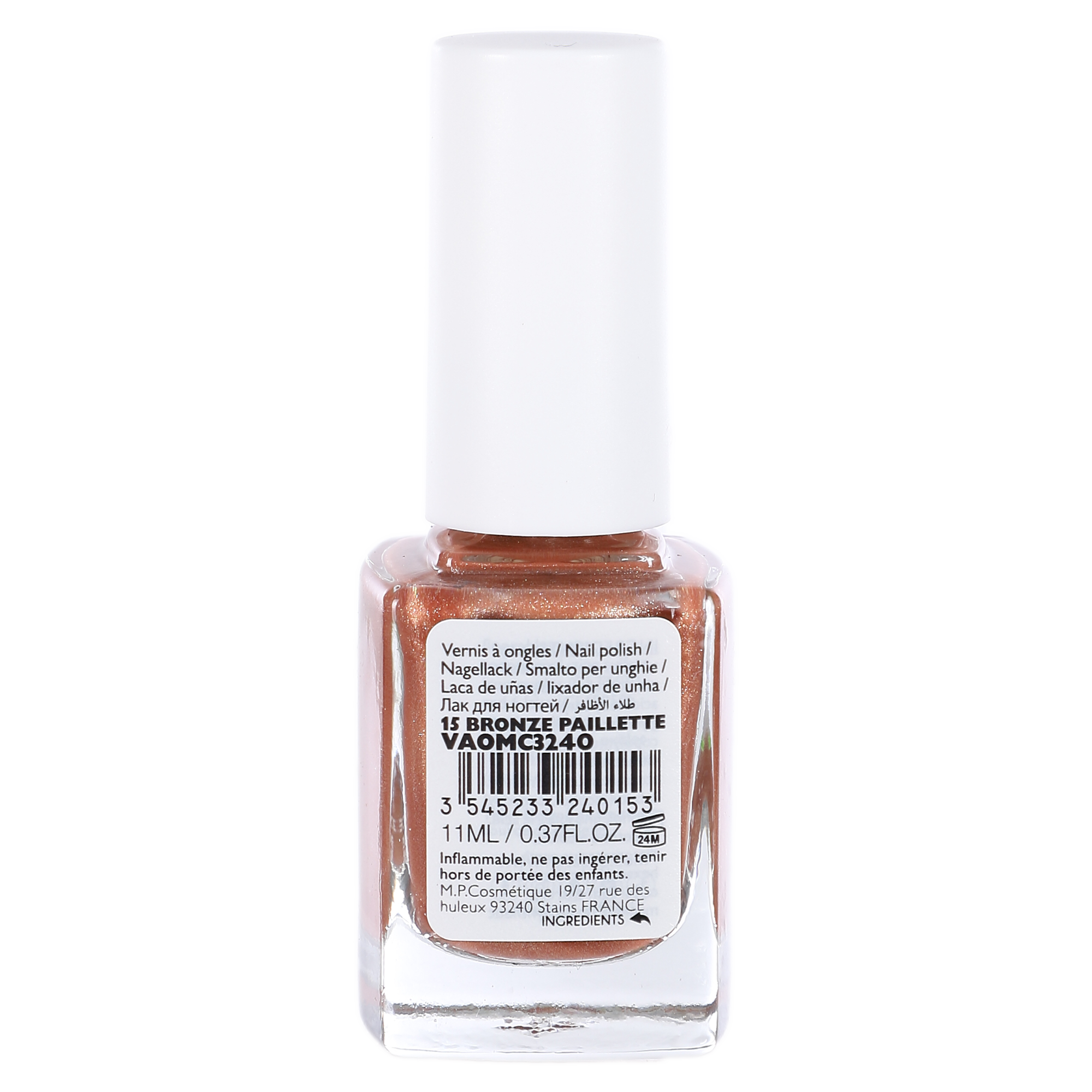 Vernis à ongle bronze pailleté