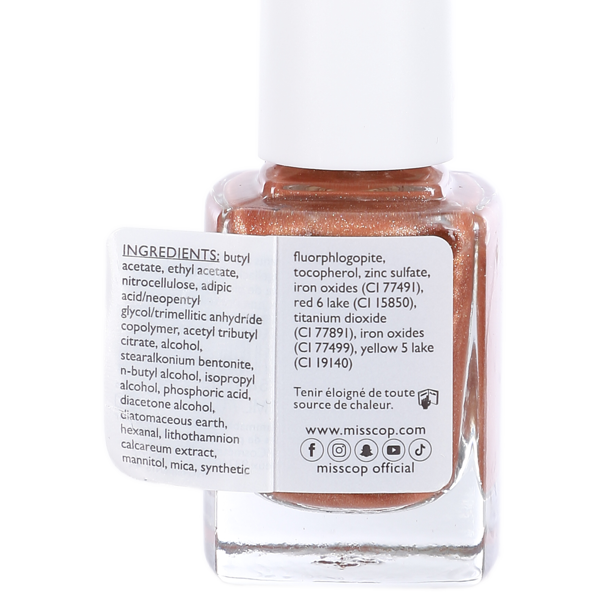 Vernis à ongle bronze pailleté