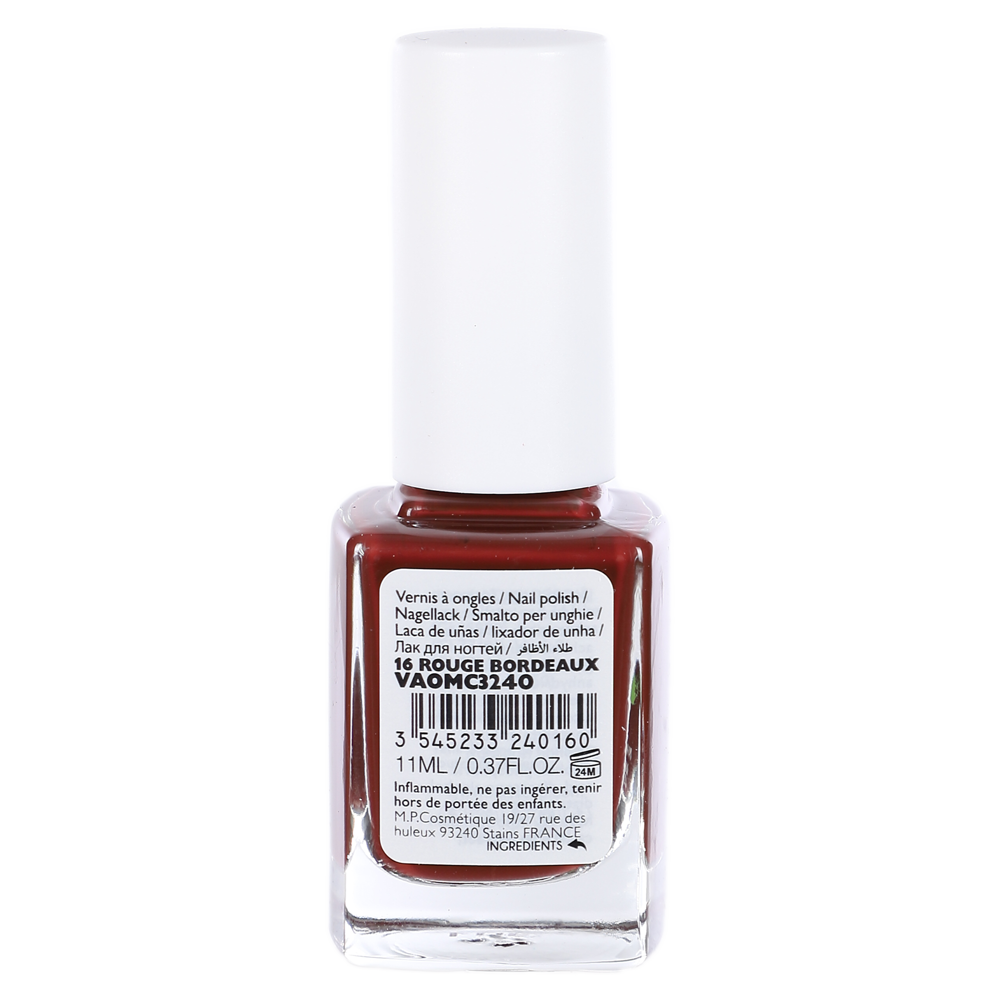 Vernis à ongle rouge bordeaux