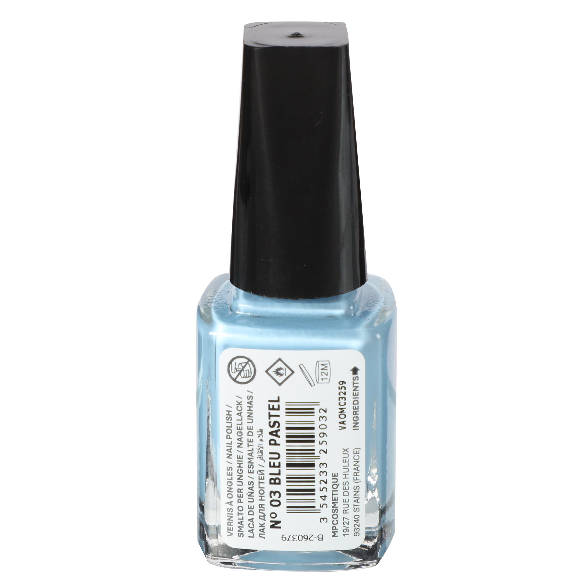 Vernis à ongles bleu pastel