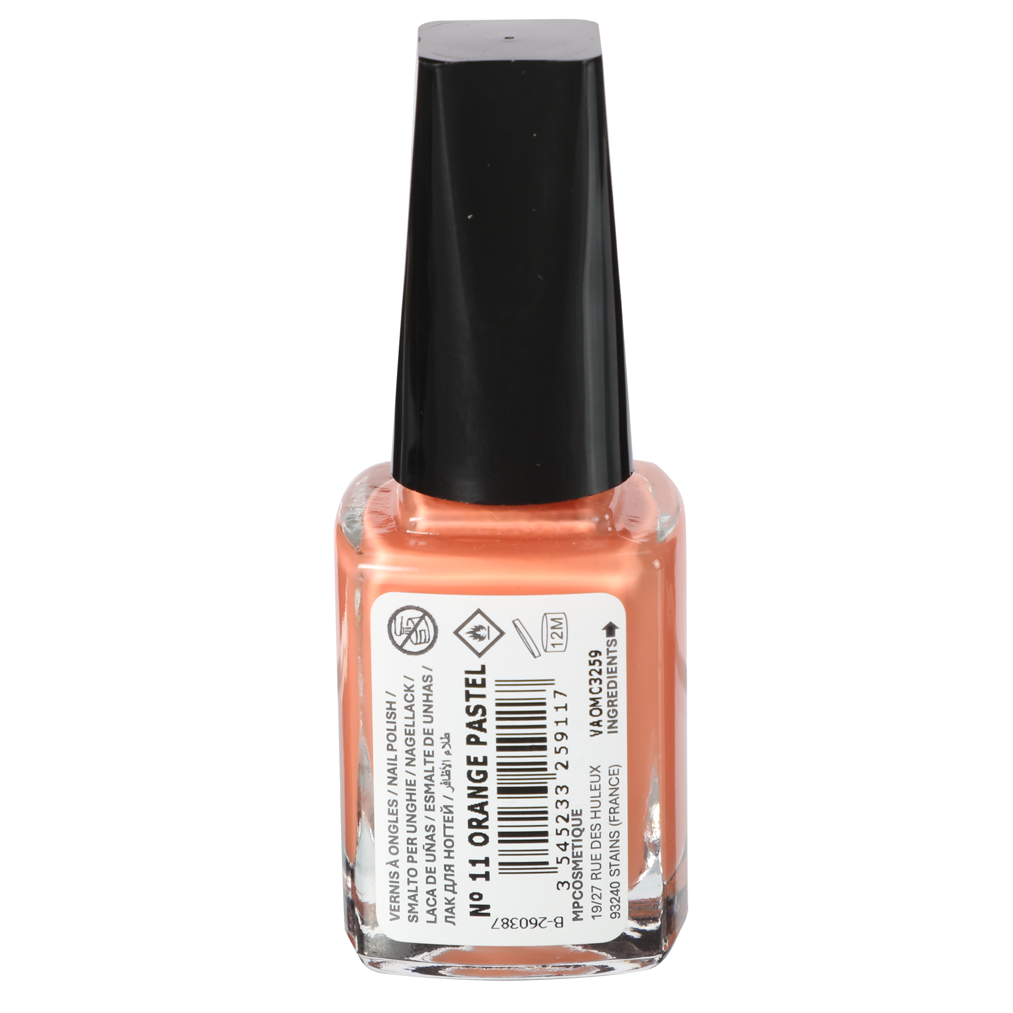 Vernis à ongles orange pastel