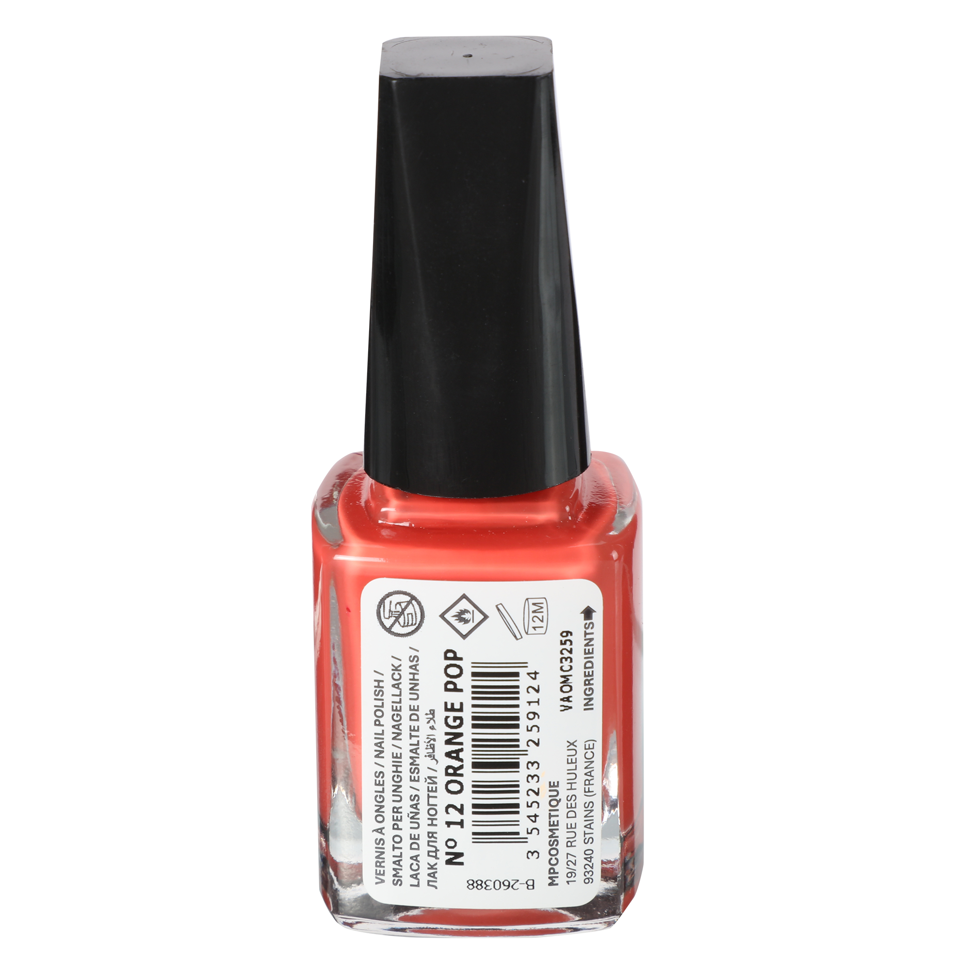 Vernis à ongles orange pop