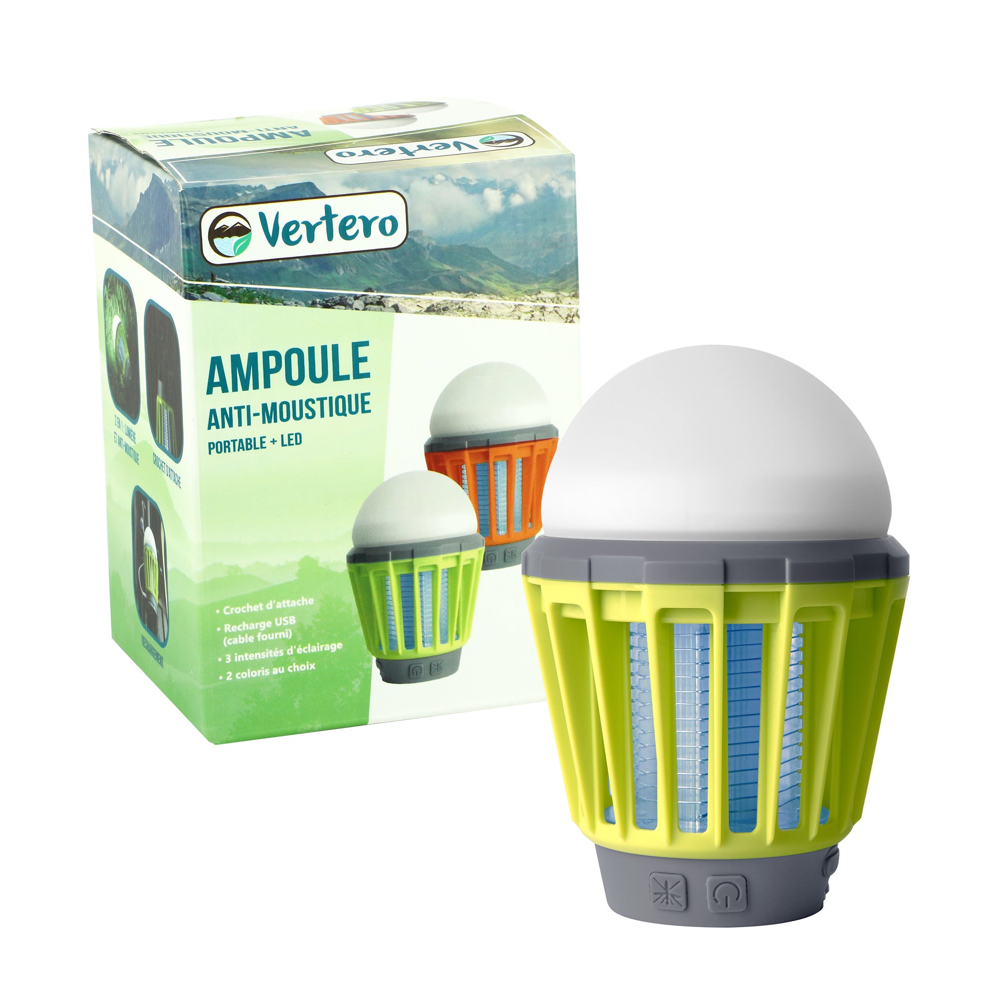 AMPOULE ANTI MOUSTIQUE PORTABLE + LED - VERTERO
