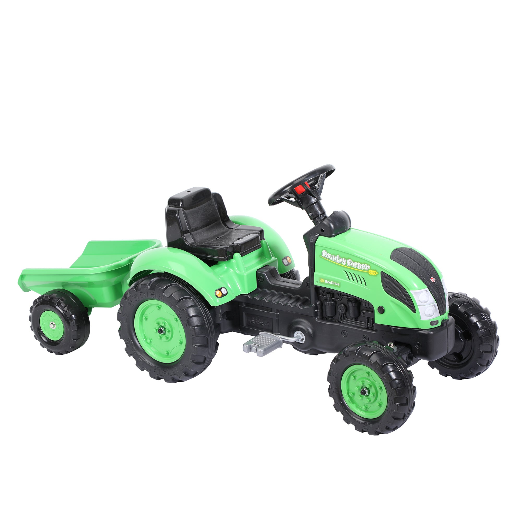 Tracteur à pédales et remorque