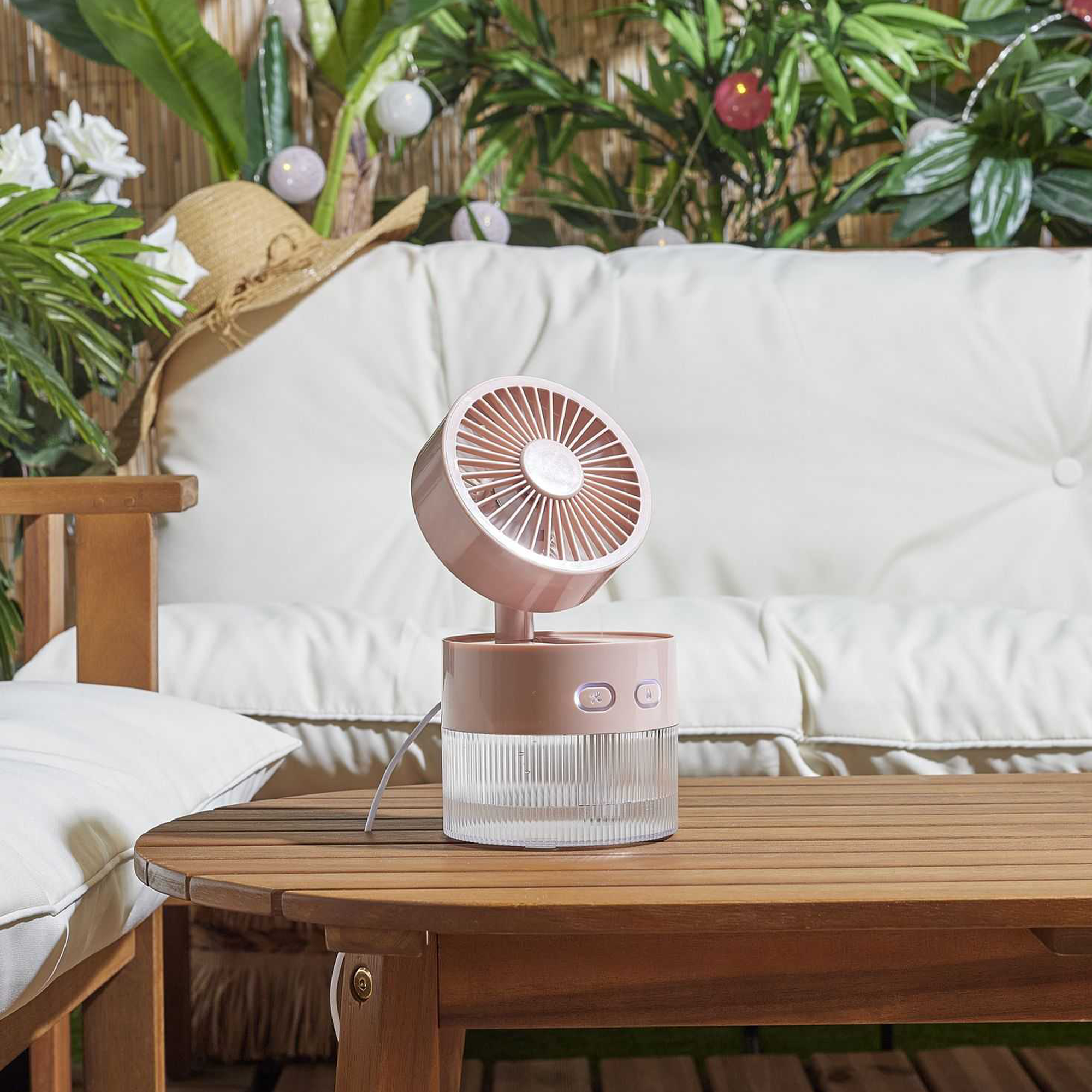 Ventilateur brumisateur USB LED orientable