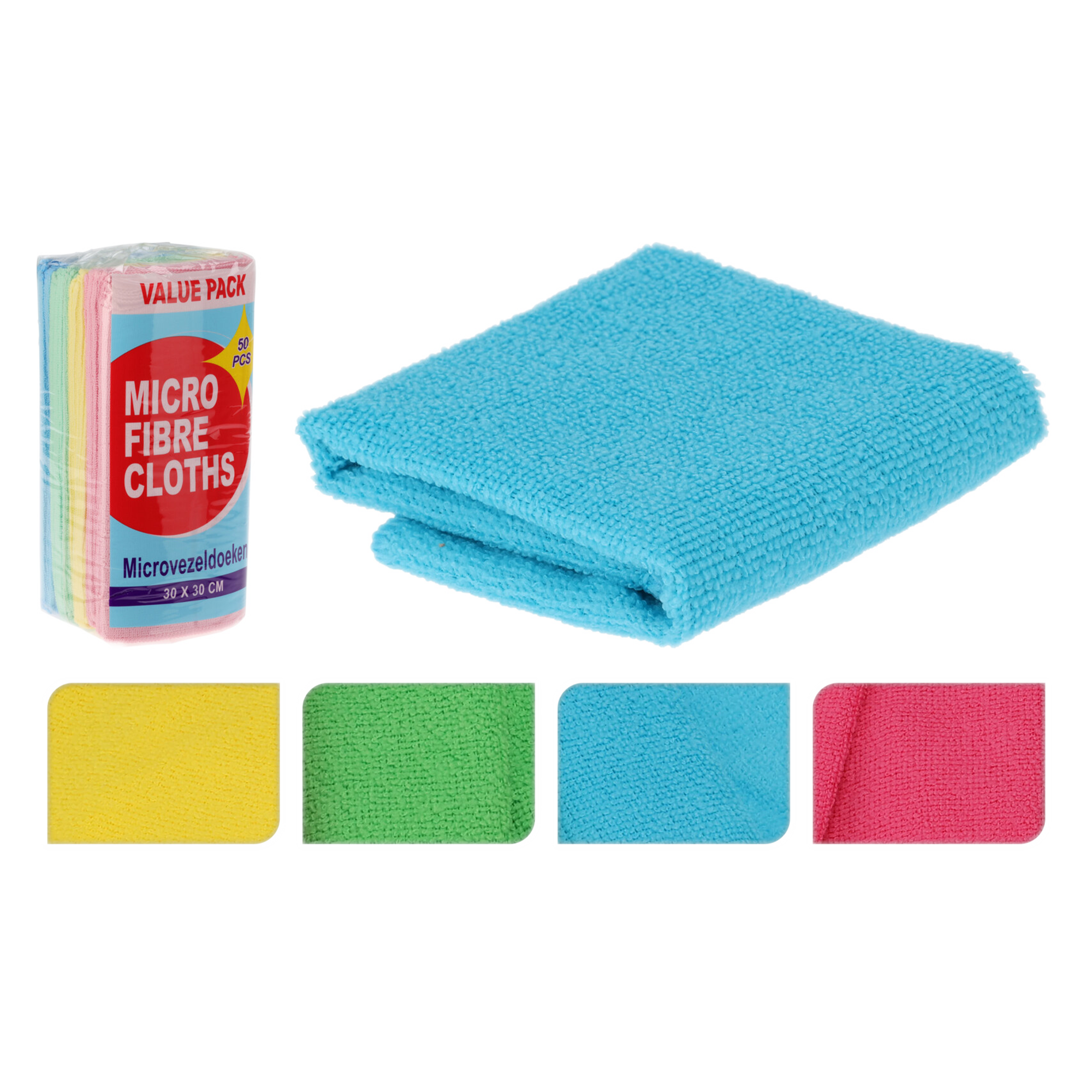 50 chiffons en microfibre
