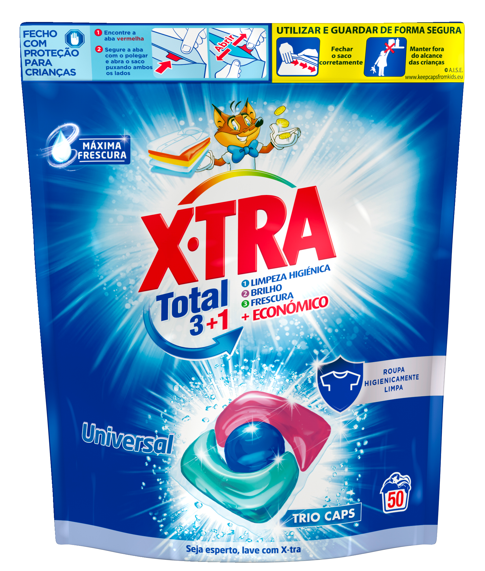 50 capsules lessive 3 en 1
