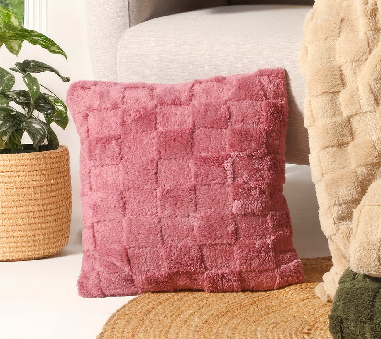 Coussin damier 40x40cm