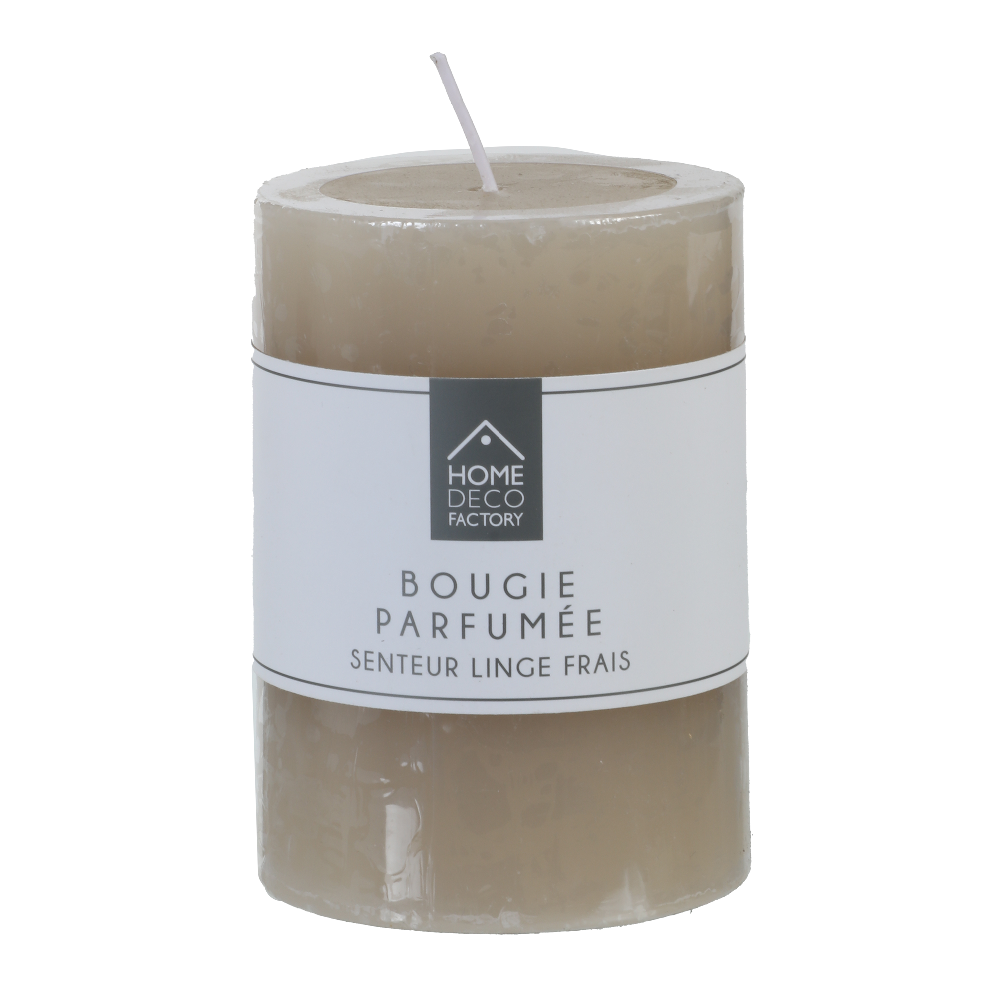 Bougie cylindrique Escale Gourmande - Beige