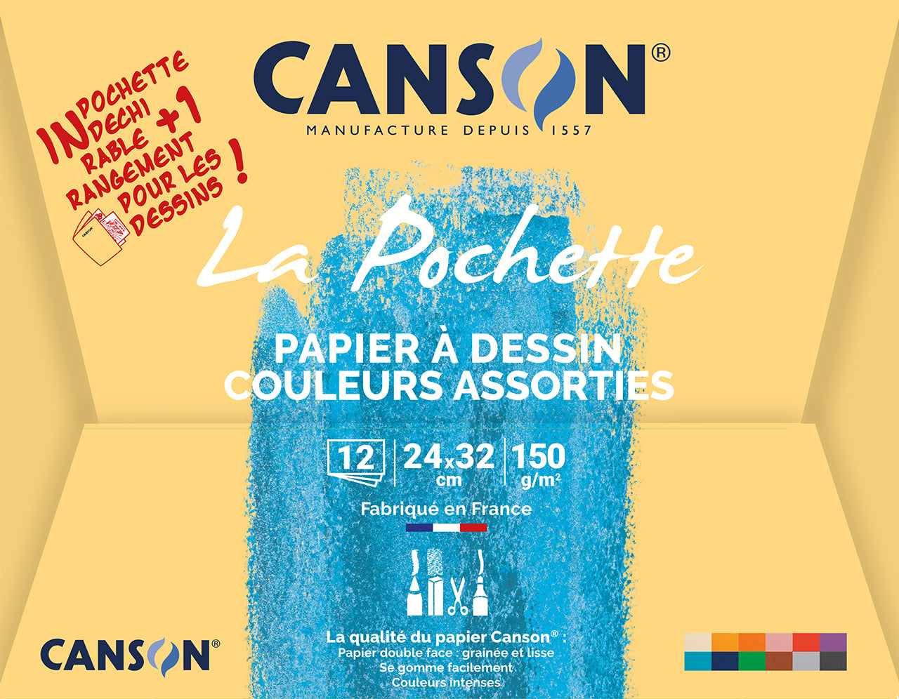12 feuilles canson