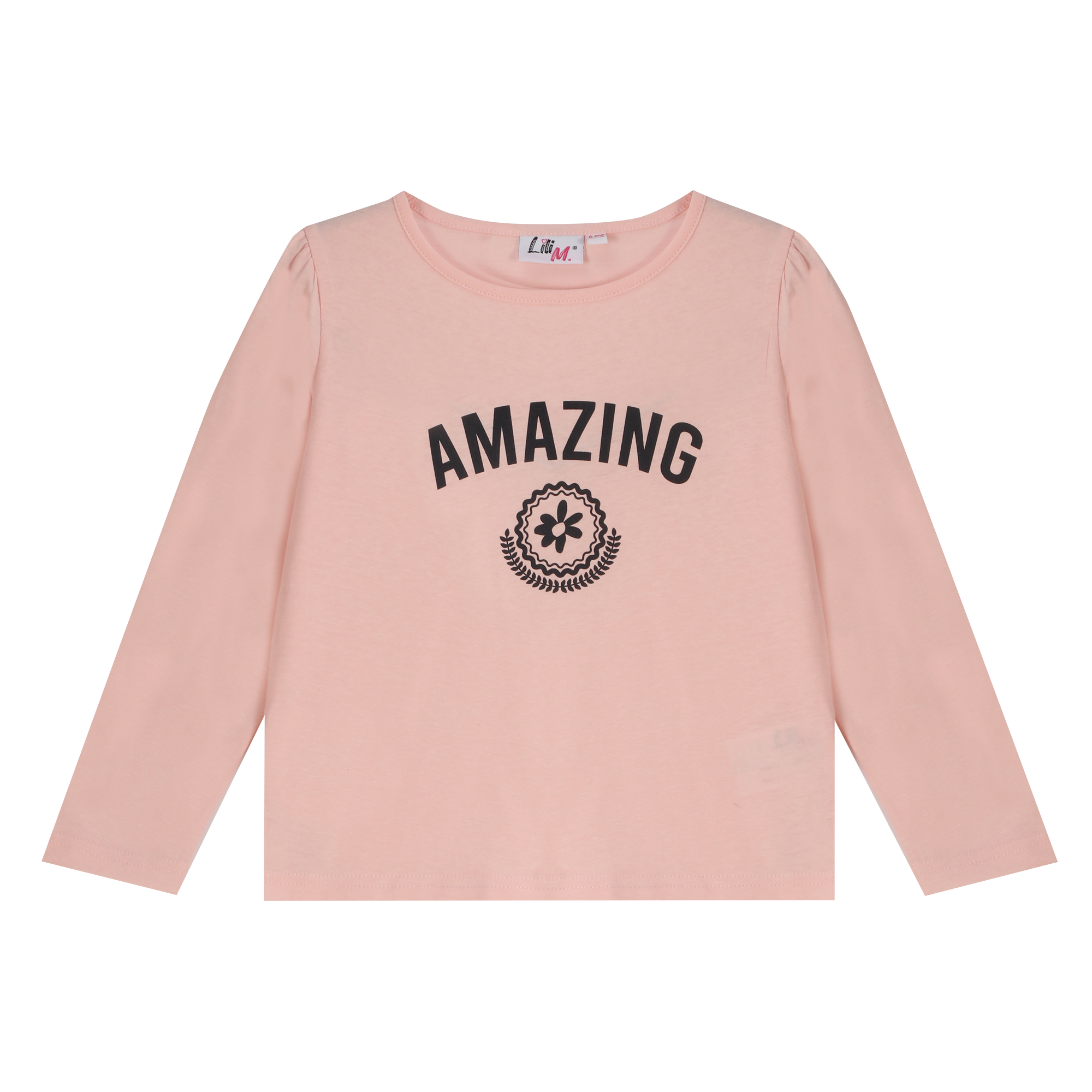 Lot de 2 tee-shirts manches longues avec animation 3/12 ans - Rose