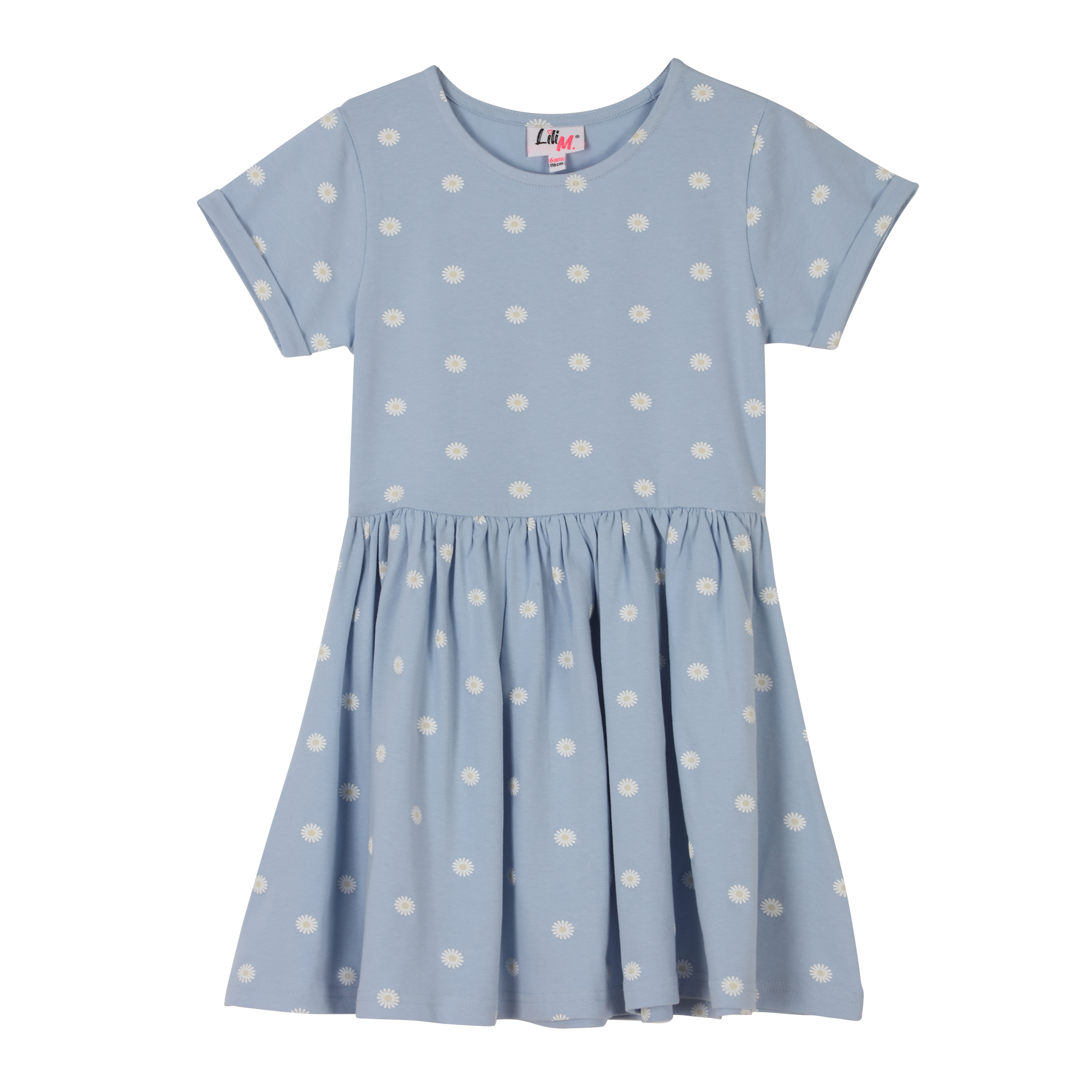 Robe manches courtes 3/12 ans - Rose