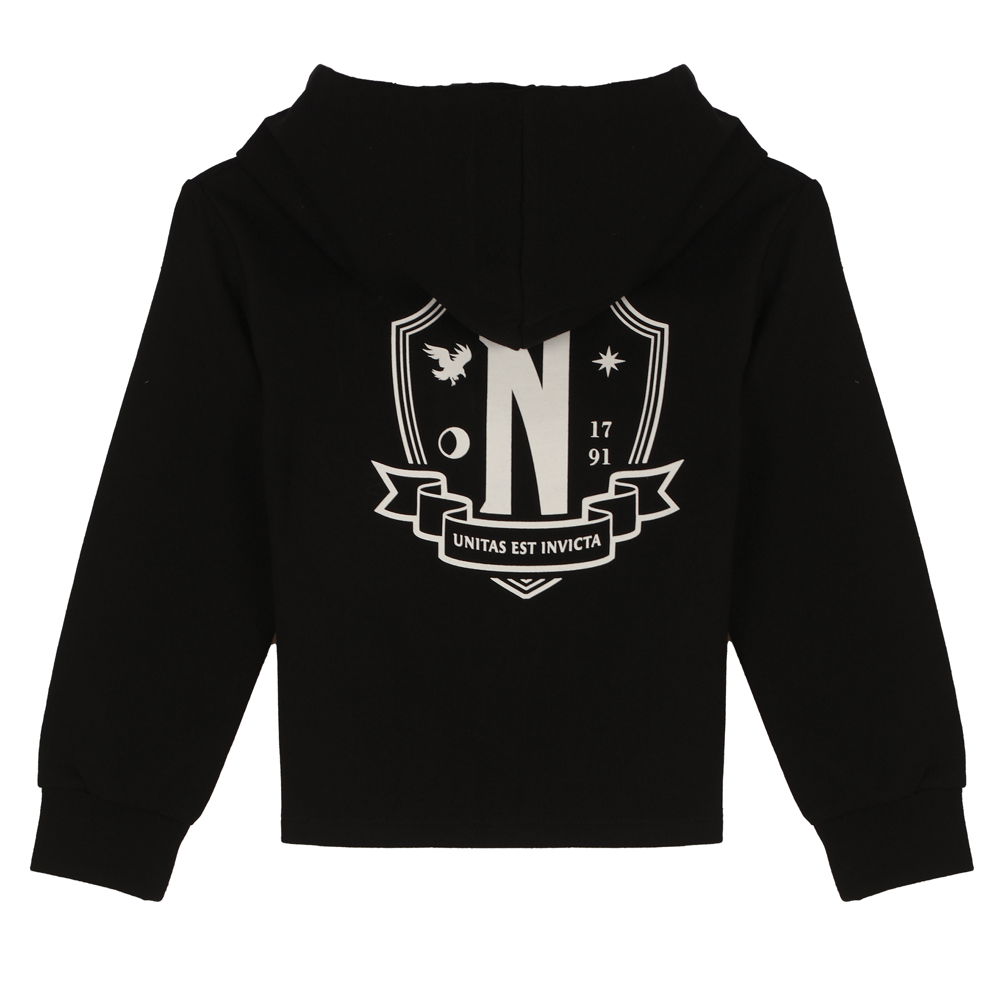 Sweat à capuche licence 6/12 ans - Noir