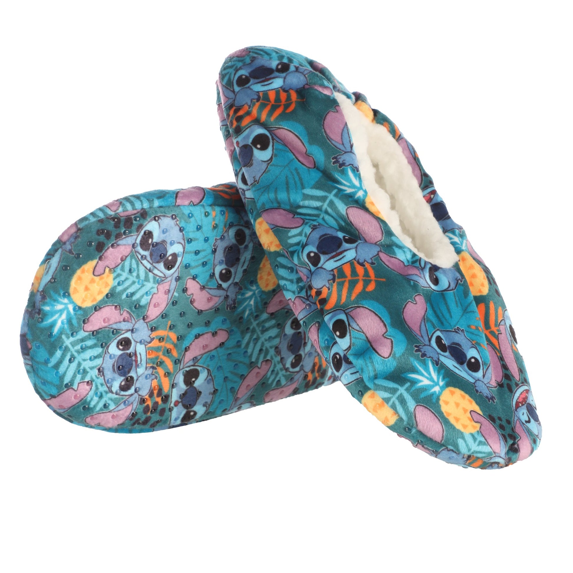 Chaussons Stitch fourrés sherpa 27/35 Bleu 27/30