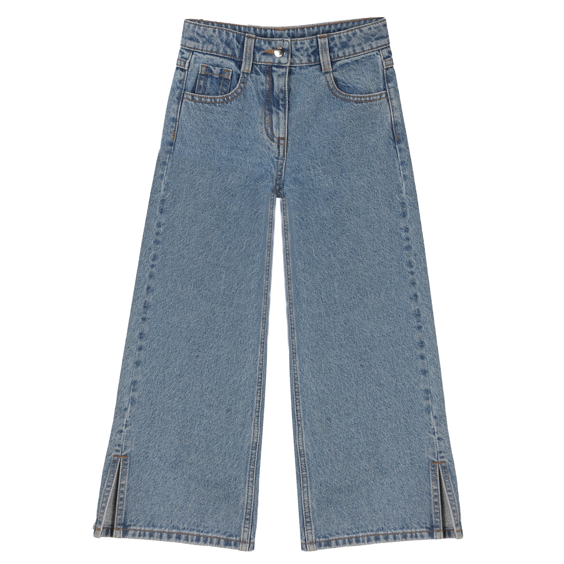 Jeans wide leg 3/12 ans Bleu 12A