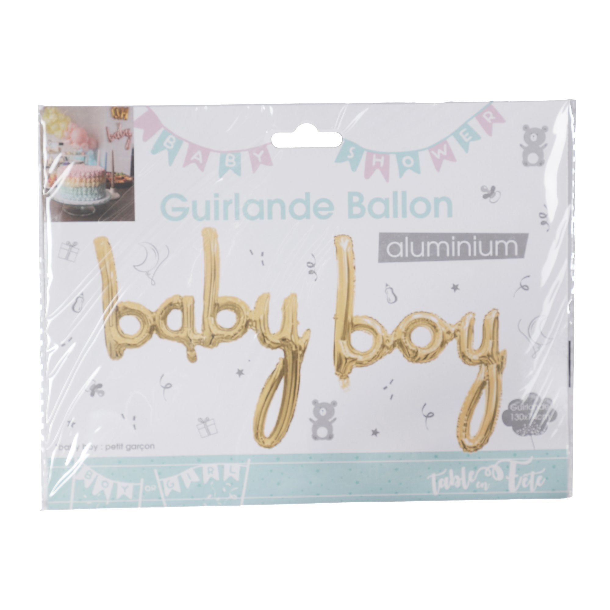 Guirlande ballon aluminium baby girl/boy  - Rose