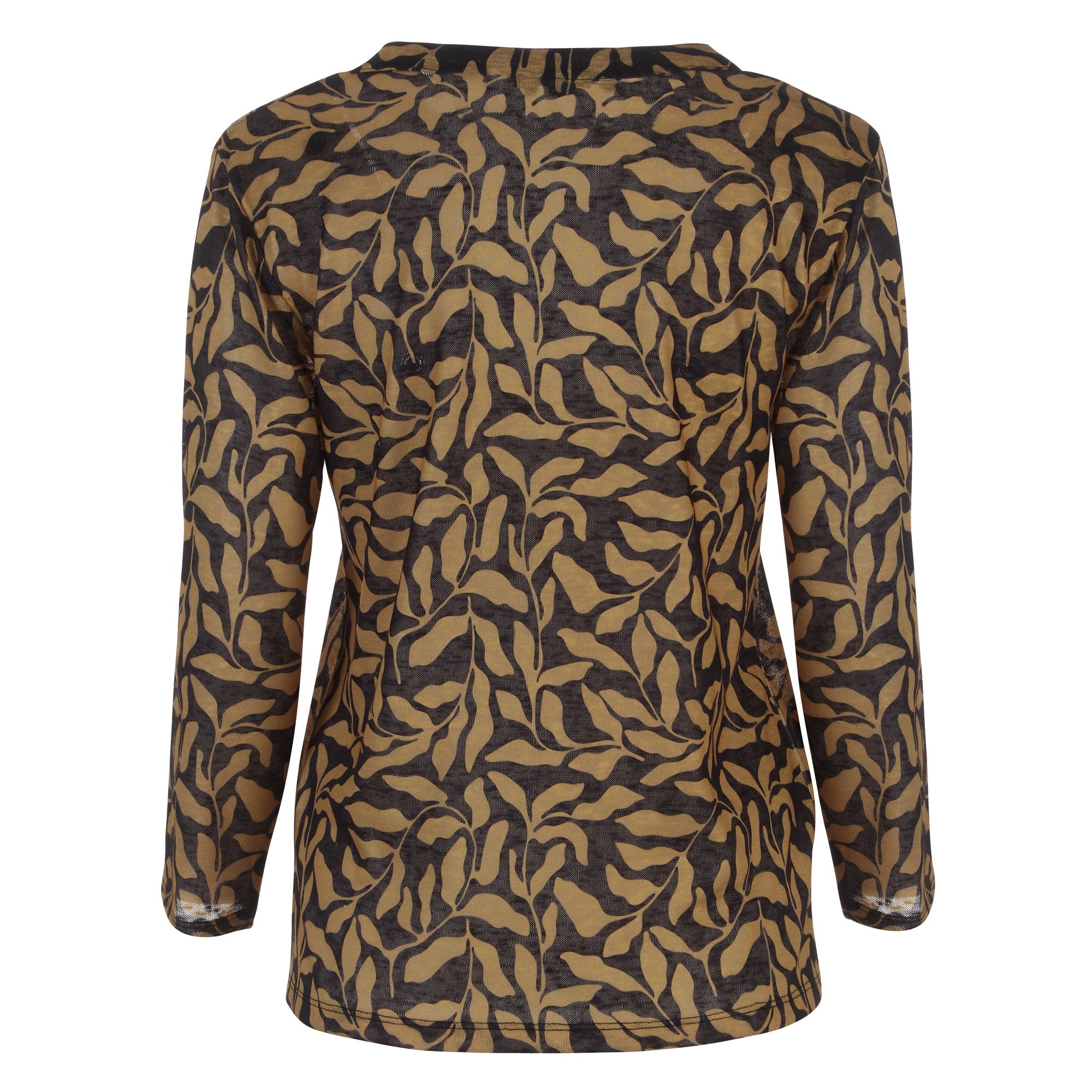 Tee-shirt manches longues imprimé  - Jaune