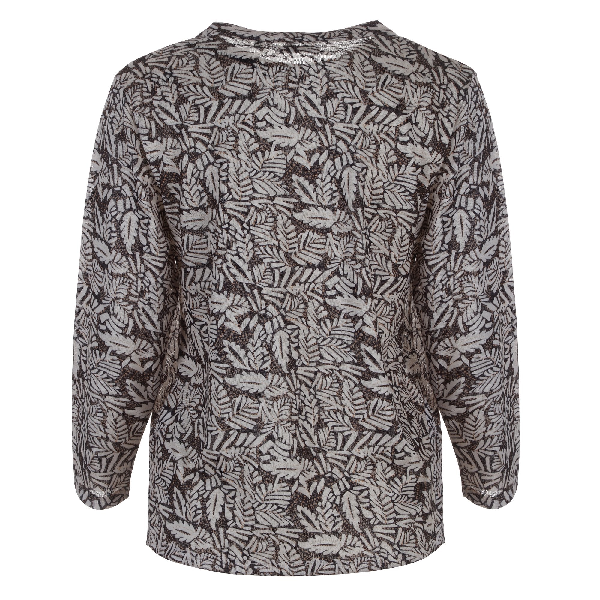 Tee-shirt manches longues imprimé  - Noir