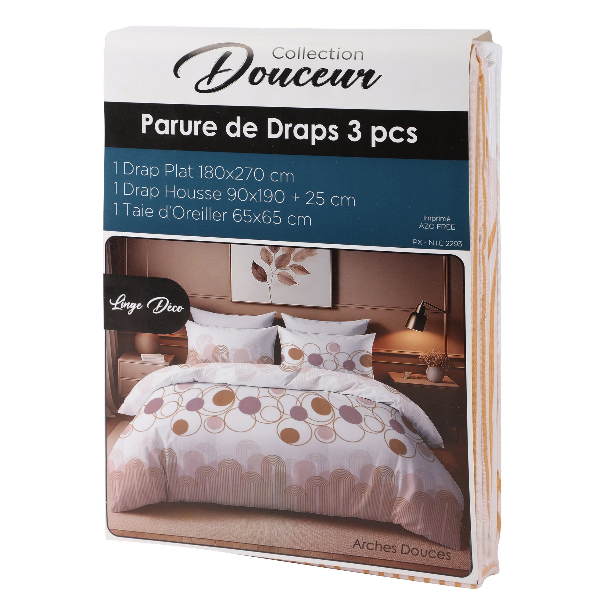 Ensemble de Parure de draps 5 Pieces Unie en pour Un lit 2 Personnes 140 x 190 cm 1 drap housse + 1 drap plat +2 taies d'oreiller + 1 taie de Ensemble de Parure de draps 5 Pieces Unie en pour Un lit 2 Personnes 140 x 190 cm 1 drap housse + 1 drap plat +2 taies d'oreiller + 1 taie de