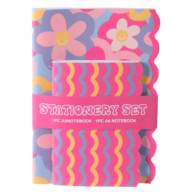 Set de 2 carnets smile flower