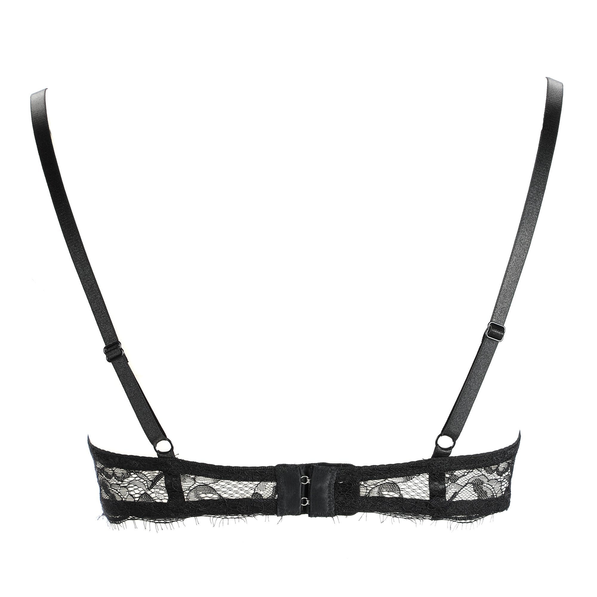 Soutien gorge violet en dentelle noir