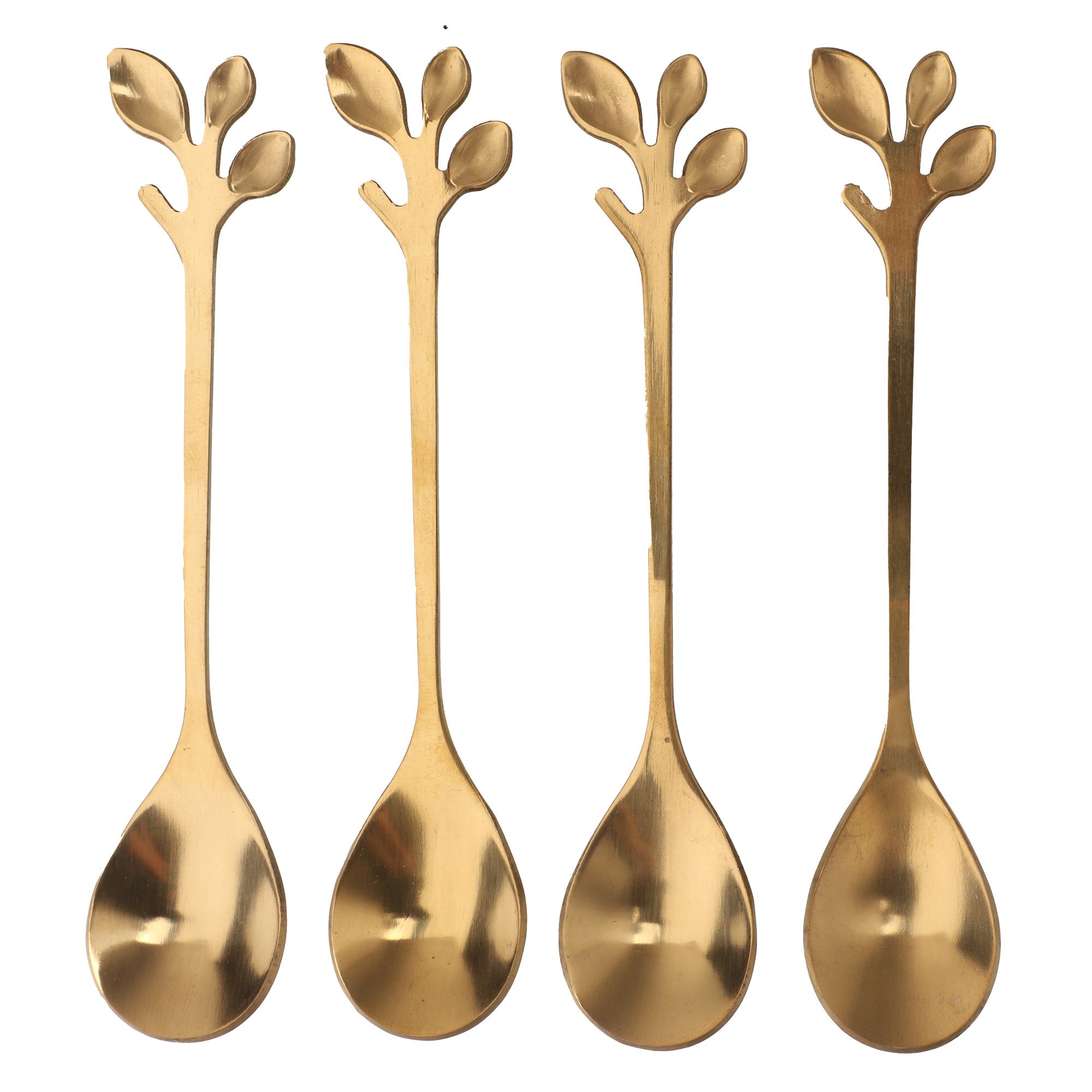 Set de 4 cuillères à café fantaisies or