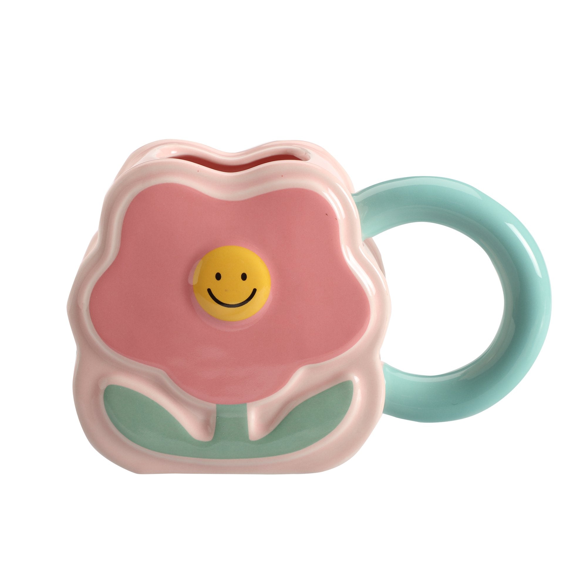 Mug en céramique motif fleur 450 ml